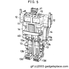 Autobot, Decepticon, and Transformers Patent Drawings from the CD-ROM